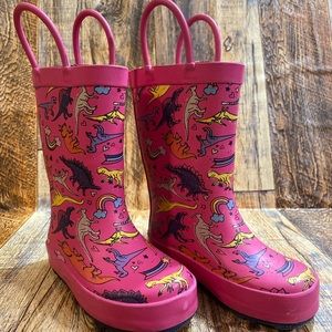 Toddler Girl’s Size 6 Pink Dinosaur Rain Boots